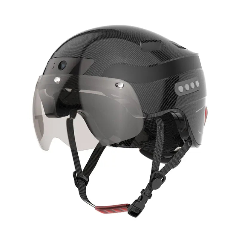 Acheter casque vélo connecté avec visière|Dash Cam et kit mains libres pré commande okem