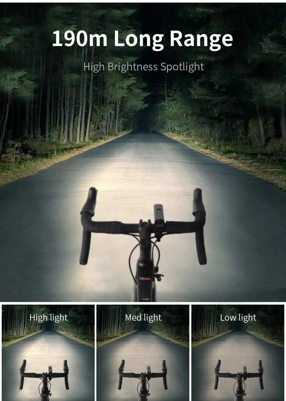 Feux Avant Vélo Okem Haute Puissance - Éclairage LED Ultra-Lumineux pour une Visibilité Maximale - okem